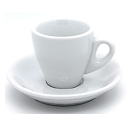 Set of 6 White Espresso Cup and Saucer >incafe