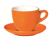 Set of 6 Orange Belly Cappuccino Cup and Saucer >incasa