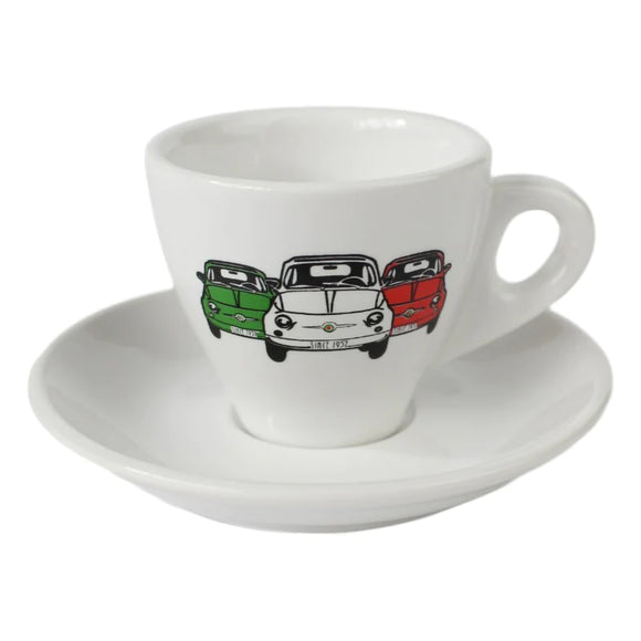 Set of 4 Espresso Fiat Cups and Saucers >incafe
