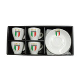 Set of 4 Espresso Italy Cups and Saucers >incafe