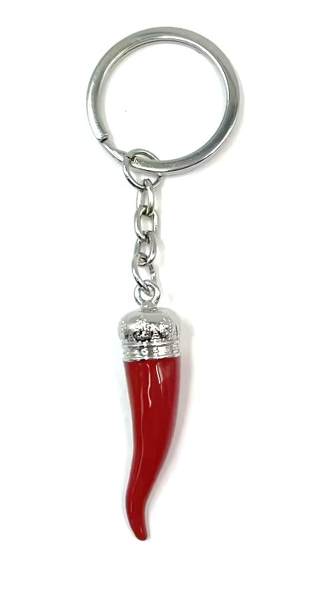 55.2mm Zinc Alloy Red Corni / Chilli Key Ring