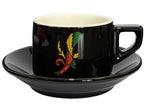 Signature Briscola Black Cappuccino Cup and Saucer ARRIVING SOON