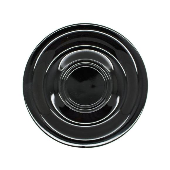 Set of 6 Black Bowl Cappuccino Jumbo Saucer >incafe