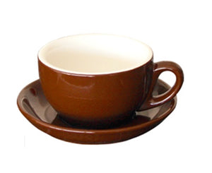 Brown Cappuccino Cup and Saucer >incasa