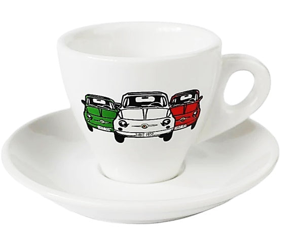 Set of 4 Espresso Fiat Cups and Saucers >incafe