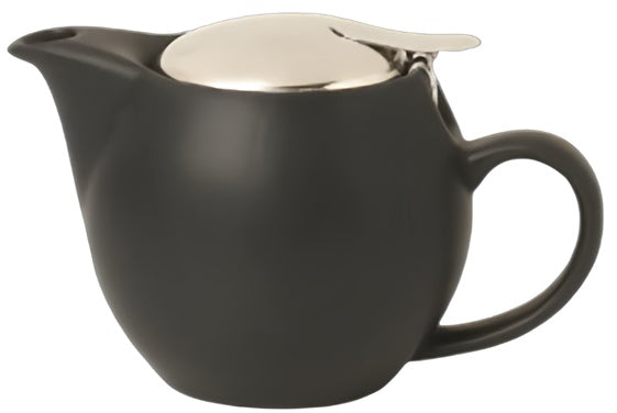 Matt Black Tea Pot with Stainless Steel Mesh Infuser and Stainless Steel Lid >incasa