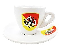 Set of 4 Espresso Sicily Cups and Saucers >incafe