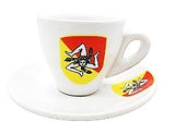 Set of 4 Espresso Sicily Cups and Saucers >incafe