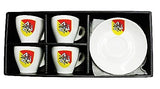 Set of 4 Espresso Sicily Cups and Saucers >incafe