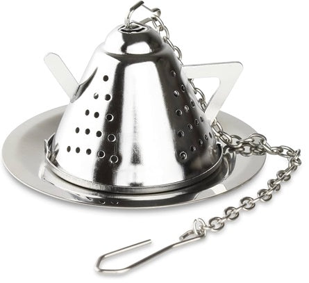 Stainless Steel Tea Pot Shape Infuser on chain >incasa