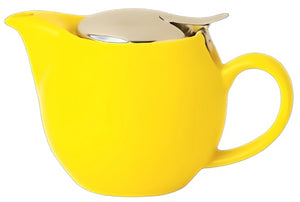 Yellow Tea Pot with Stainless Steel Mesh Infuser and Stainless Steel Lid >incasa