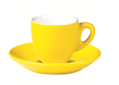 Set of 6 Yellow Belly Espresso Cup and Saucer >incasa