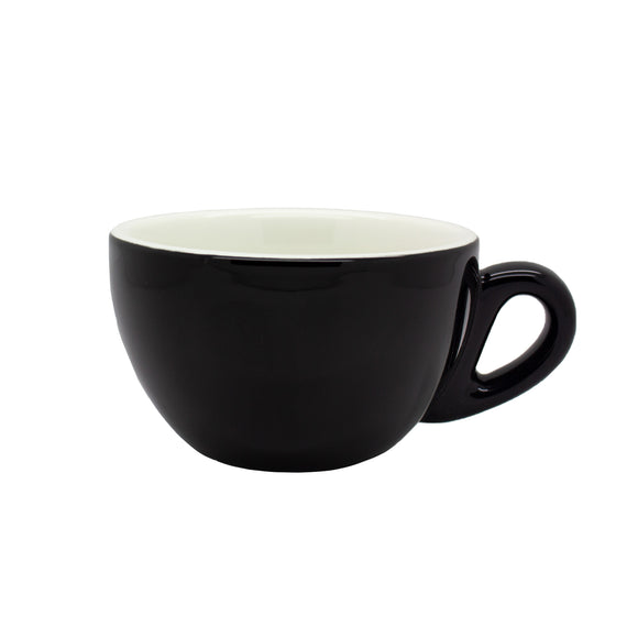 Set of 6 Black Bowl Cappuccino Cup >incafe