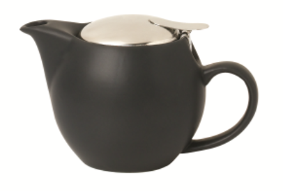 Matt Black Tea Pot with Stainless Steel Mesh Infuser and Stainless Steel Lid >incasa