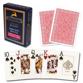 Modiano Platinum Poker Cards (Rosso Jumbo)
