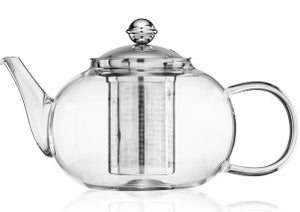 Borosilicate Shock Temperature Glass Tea Pot With Laser Cut Infuser >incasa